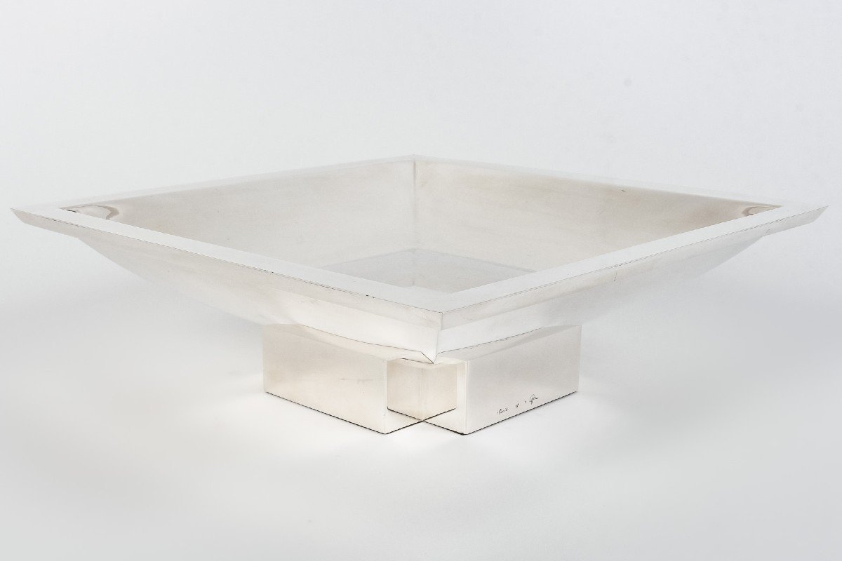 D. Garrido – Square Centerpiece In Sterling Silver 20th Century