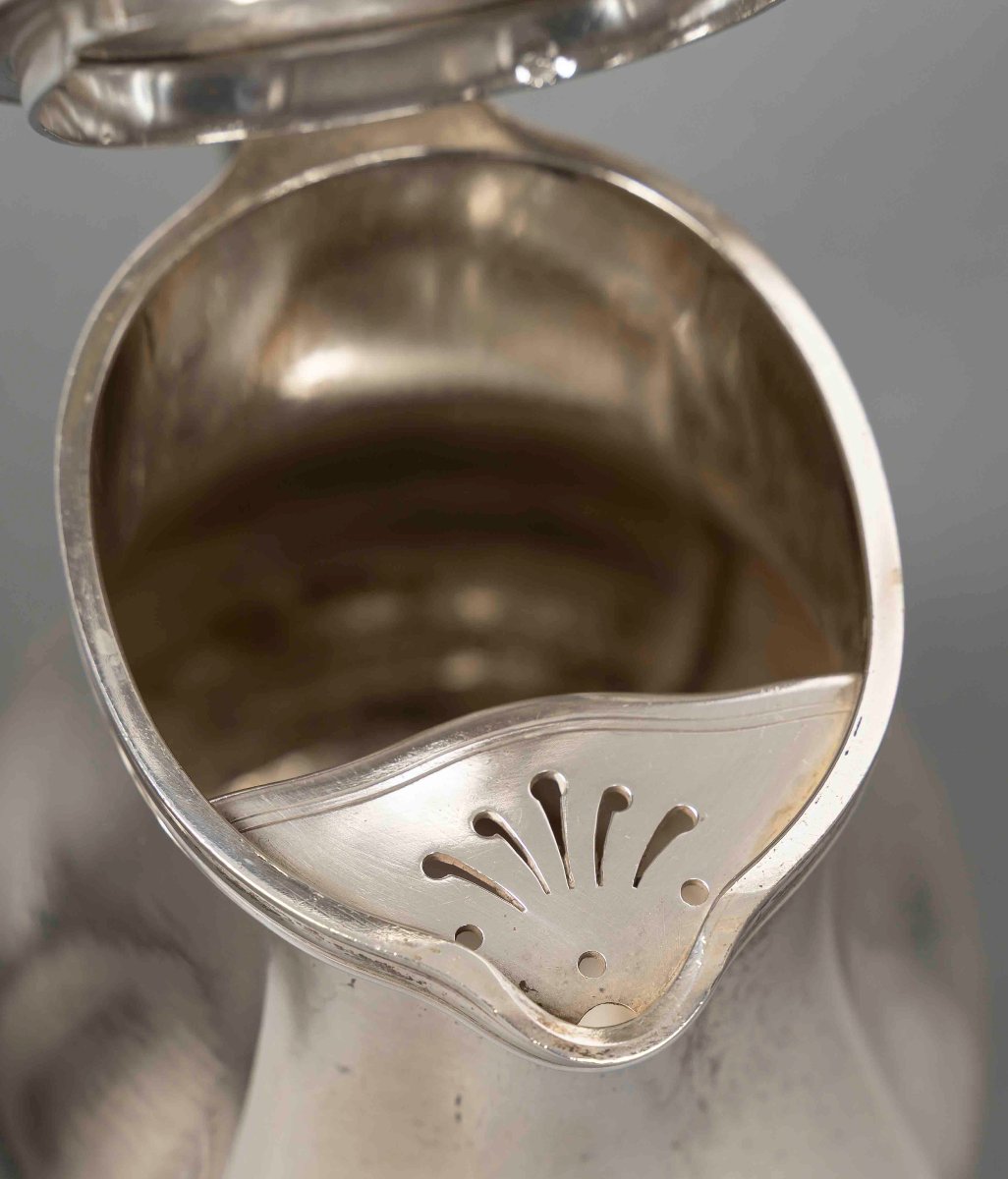 G. Lecomte – Service Thé :café 4 Pièces Argent Massif époque Art Deco 1925-photo-6