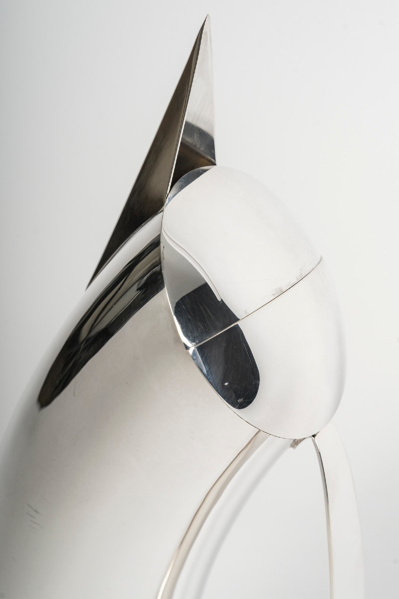Cleto Munari – Modernist Silver Pitcher – Northern Italy-photo-2
