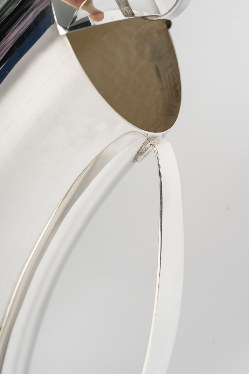 Cleto Munari – Modernist Silver Pitcher – Northern Italy-photo-3