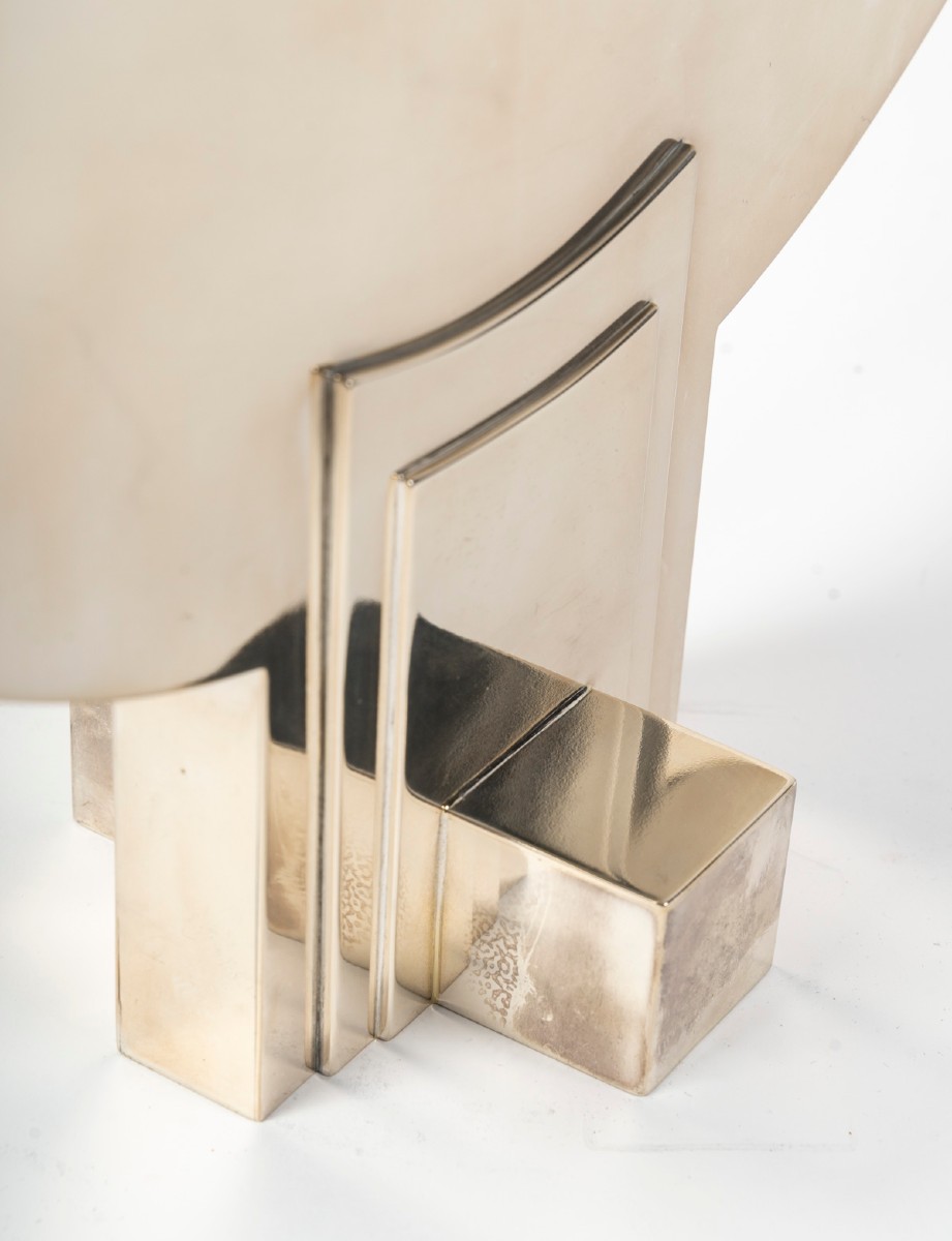 Cleto Munari - Modernist Candlestick With Seven Solid Silver Candles Circa 1980-photo-4