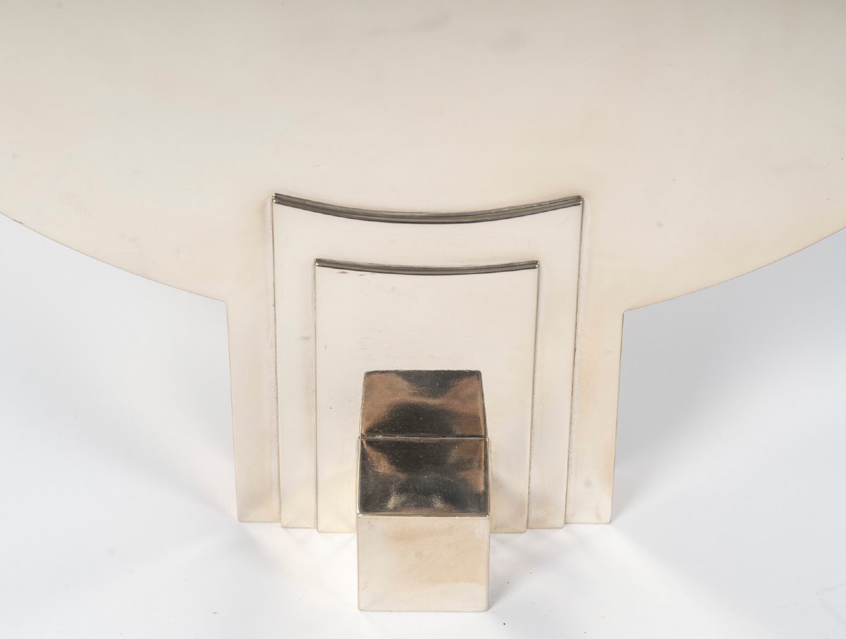 Cleto Munari - Modernist Candlestick With Seven Solid Silver Candles Circa 1980-photo-2