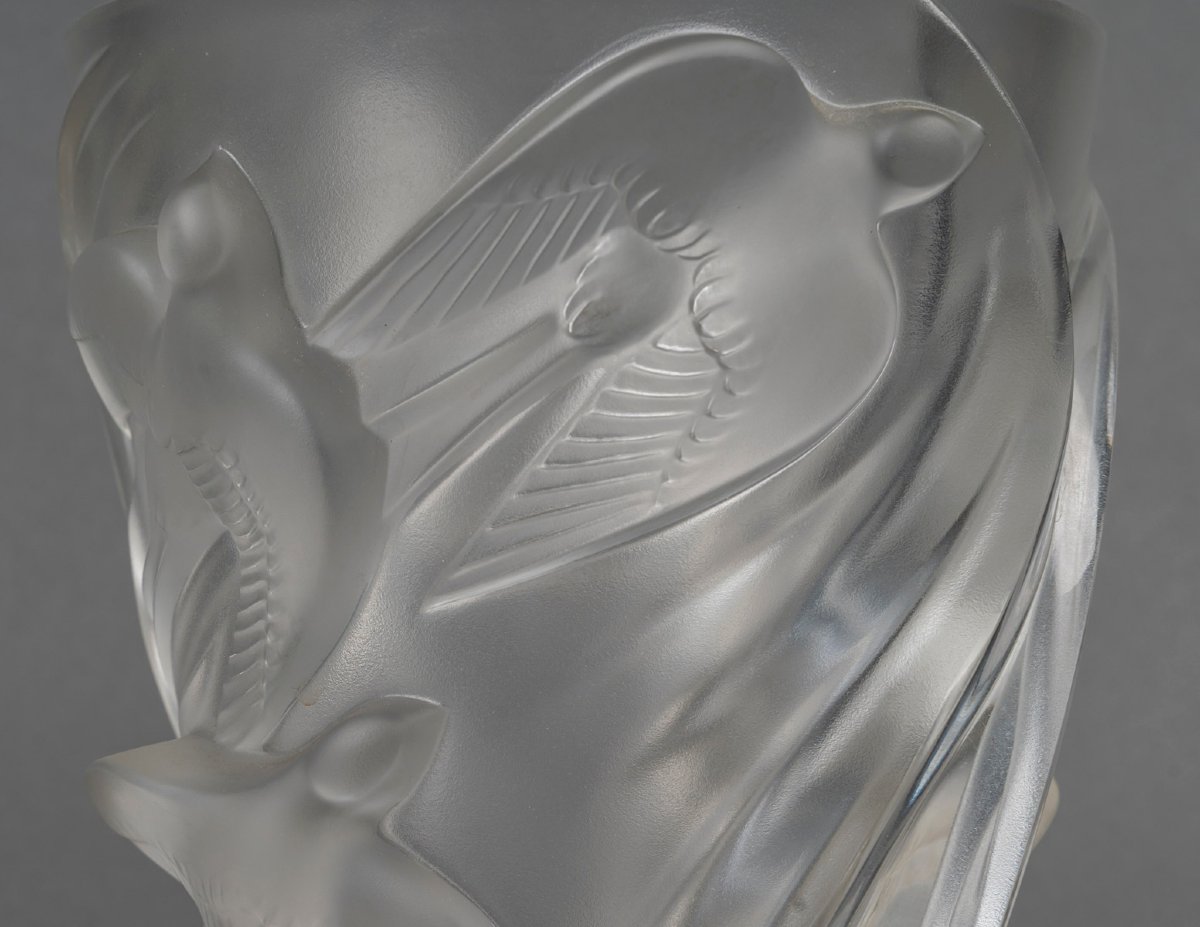 LALIQUE - Vase "Martinets", vers 1980–2000-photo-5