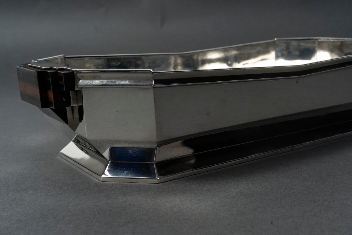 ORFÈVRE TETARD – JARDINIÈRE EN ARGENT MASSIF ÉPOQUE ART DECO 1930-photo-1