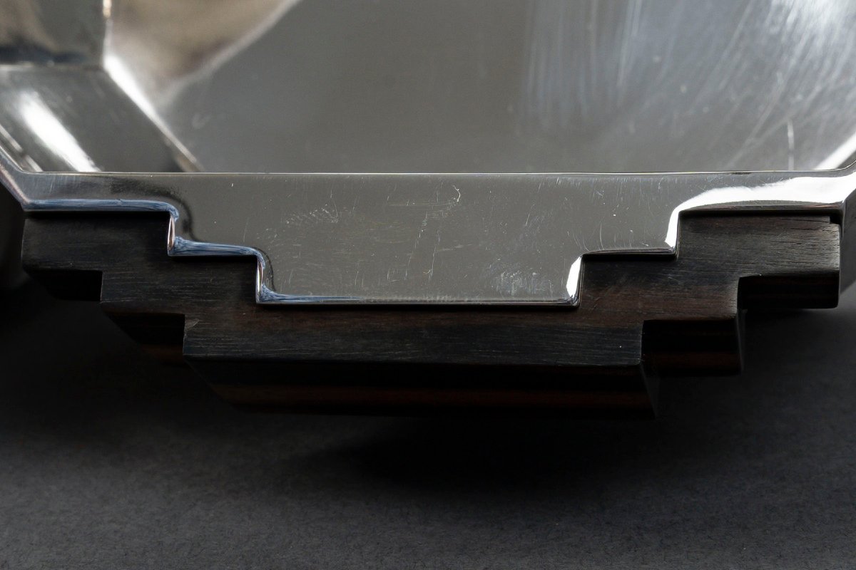 ORFÈVRE TETARD – JARDINIÈRE EN ARGENT MASSIF ÉPOQUE ART DECO 1930-photo-3