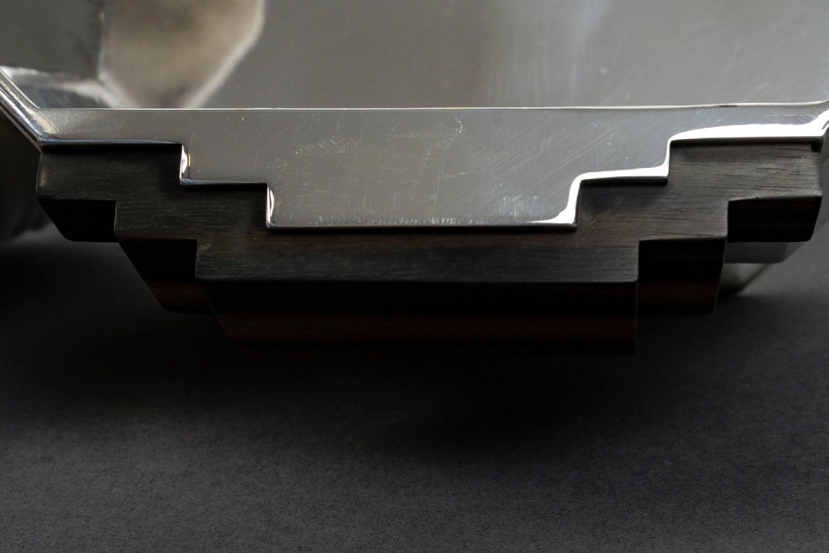 ORFÈVRE TETARD – JARDINIÈRE EN ARGENT MASSIF ÉPOQUE ART DECO 1930-photo-4