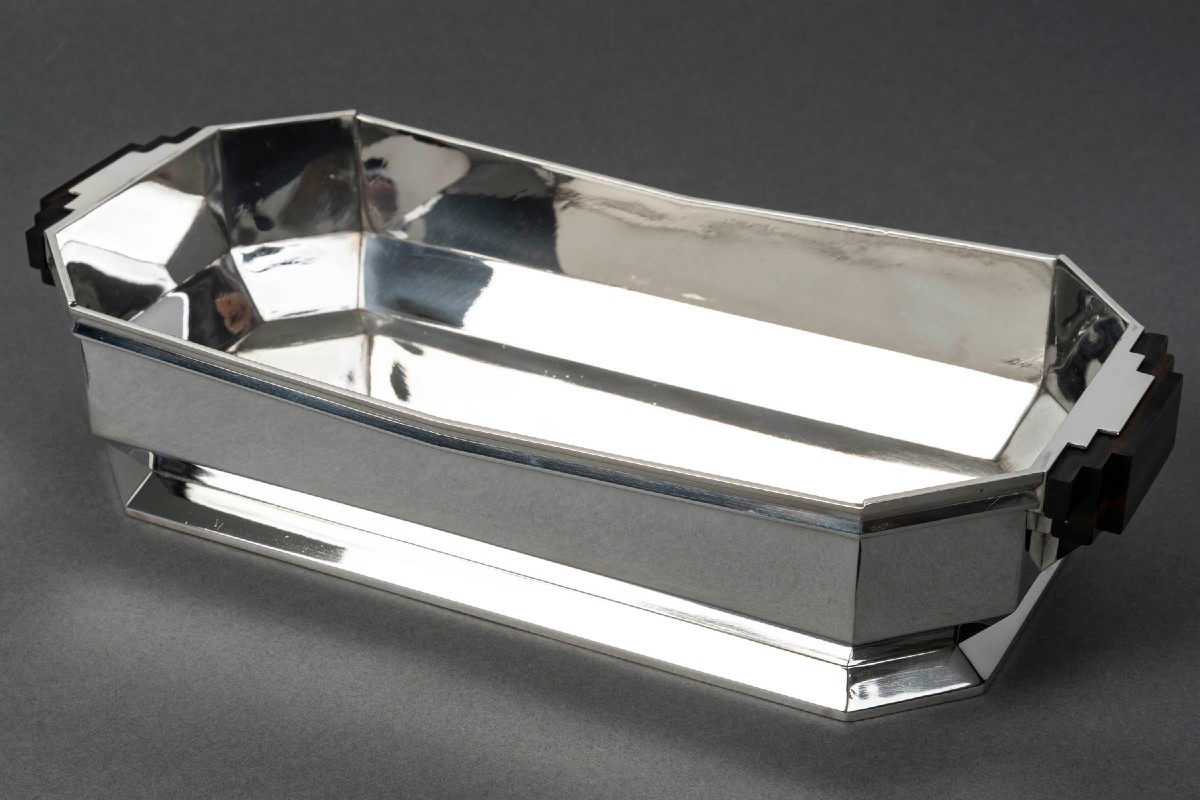 ORFÈVRE TETARD – JARDINIÈRE EN ARGENT MASSIF ÉPOQUE ART DECO 1930-photo-8
