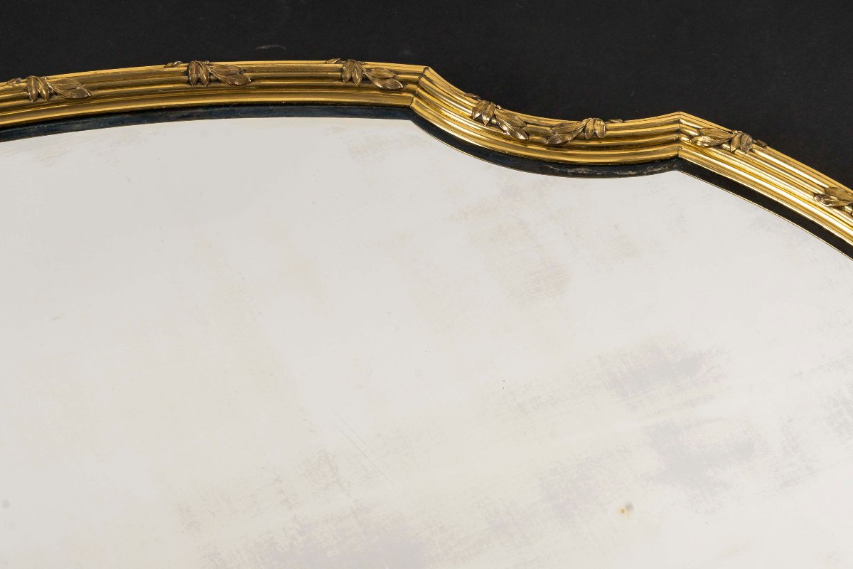 Boin Taburet - Oval Gilt Bronze Table Top, Napoleon III Period-photo-2