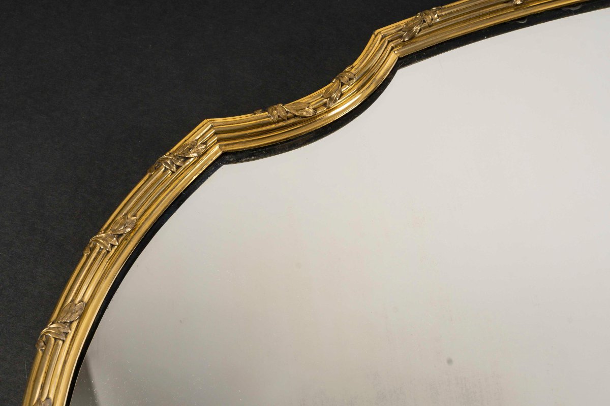 Boin Taburet - Oval Gilt Bronze Table Top, Napoleon III Period-photo-4