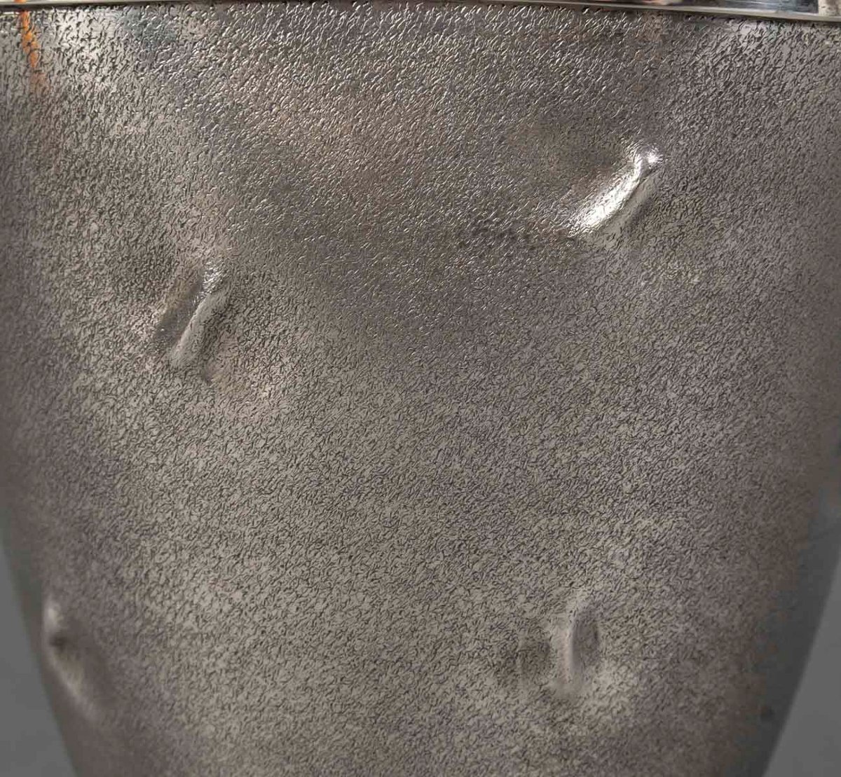 Vase In Solid Silver Italy, Alessandria, Cesa Sc Circa 1970-photo-4