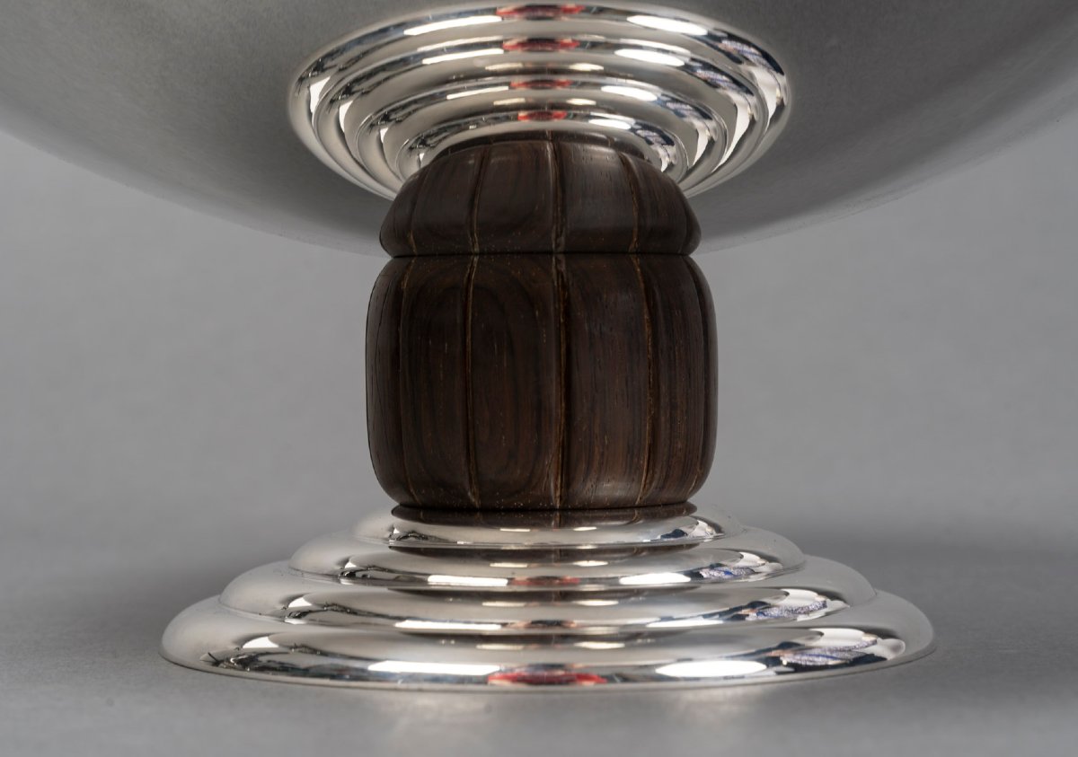 Jean Puiforcat - Solid Silver Centerpiece Art Deco Period Circa 1930-photo-2