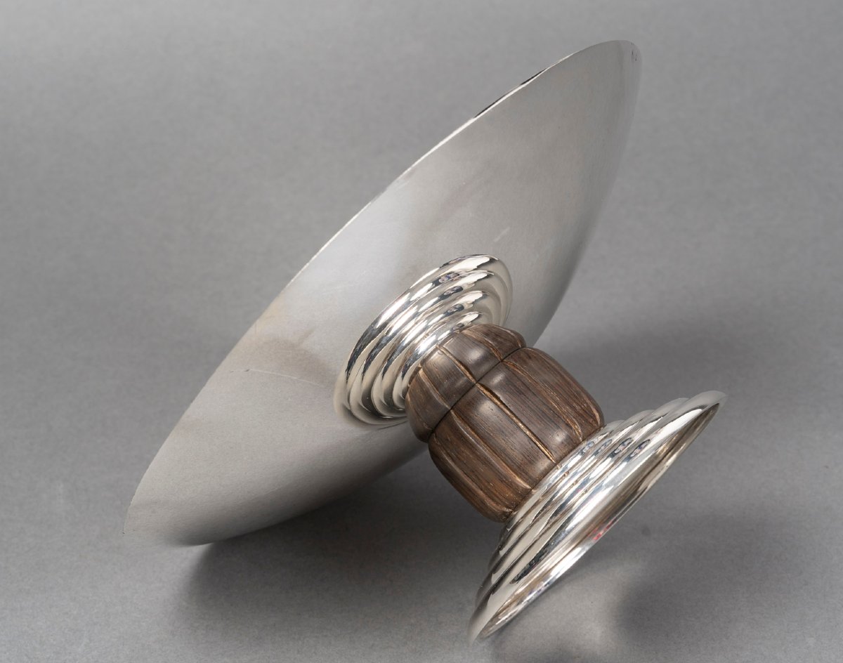 Jean Puiforcat - Solid Silver Centerpiece Art Deco Period Circa 1930-photo-7