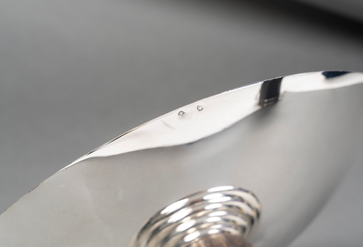 Jean Puiforcat - Solid Silver Centerpiece Art Deco Period Circa 1930-photo-8