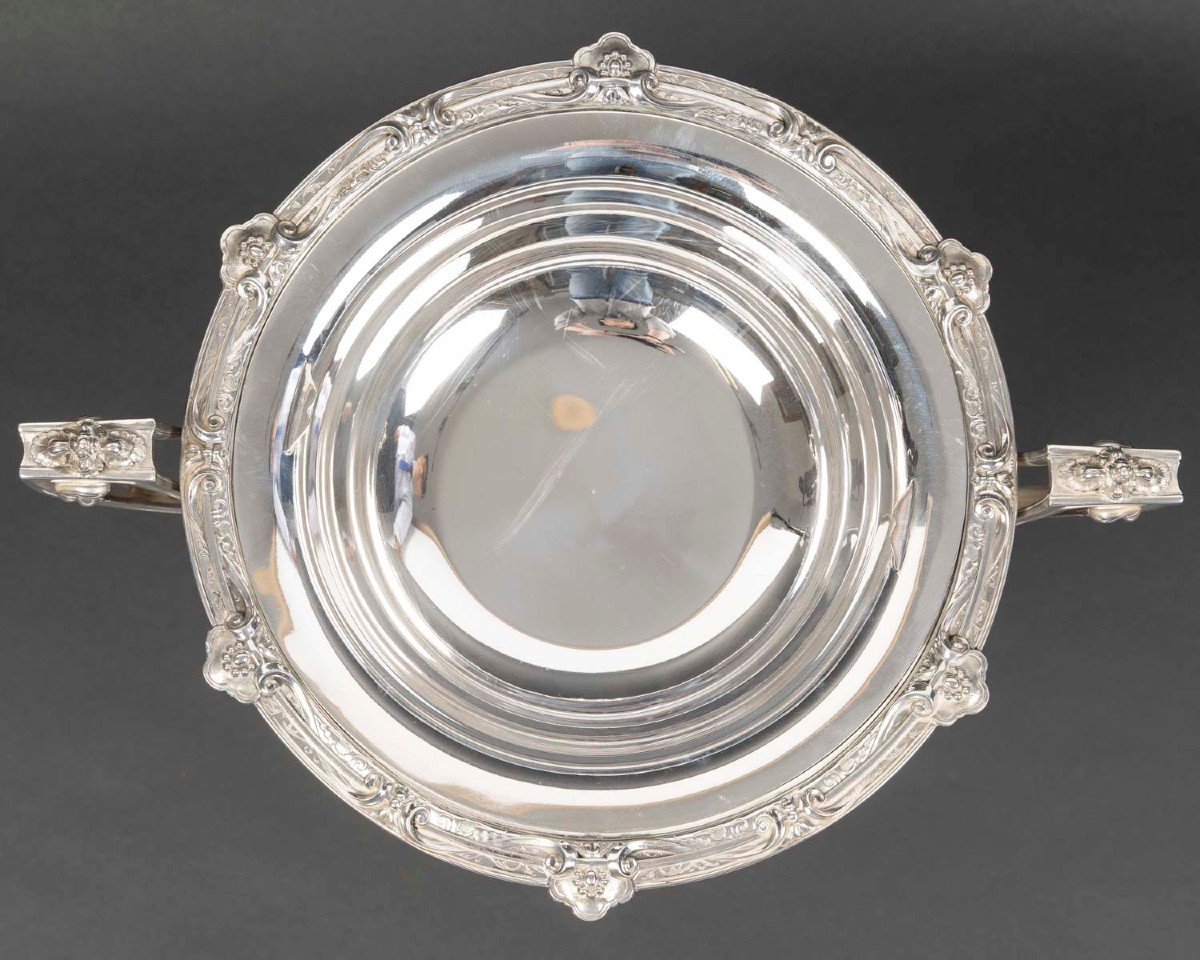  Gustave Odiot – 19th Century Neoclassical Solid Silver Centerpiece -photo-8