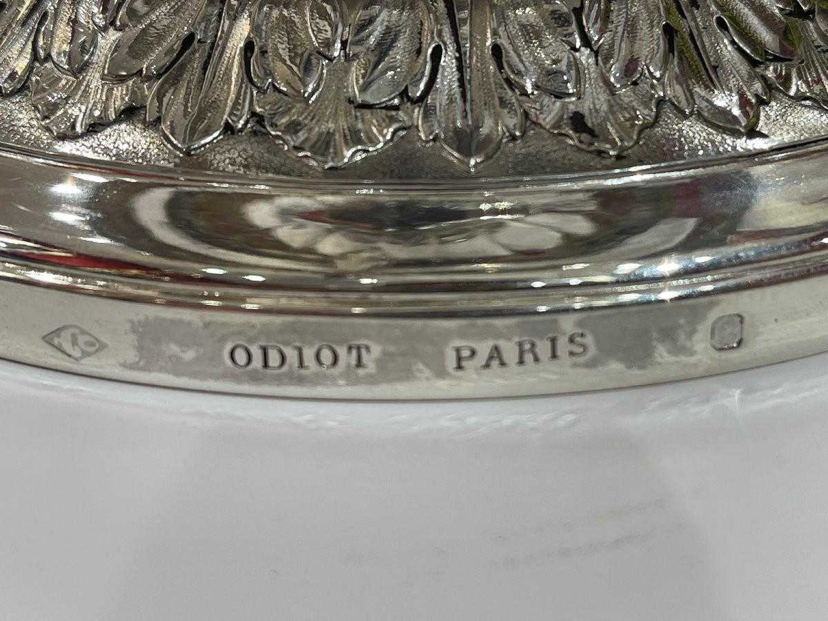  Gustave ODIOT – Centre de table en argent massif néoclassique XIXe -photo-7