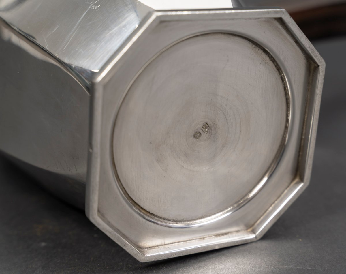 Ernest Prost, Solid Silver Tea, Coffee And Chocolate Service – Art Deco Circa 1930-photo-4