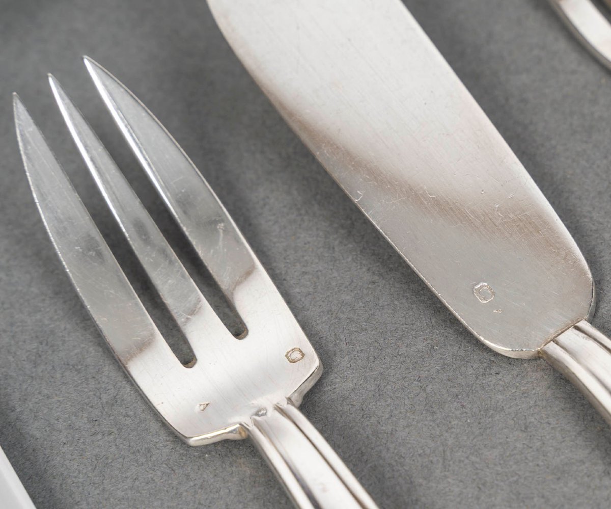  Bloch- Eschwege - Silver Cutlery Set 78 Pieces Art Deco-photo-3