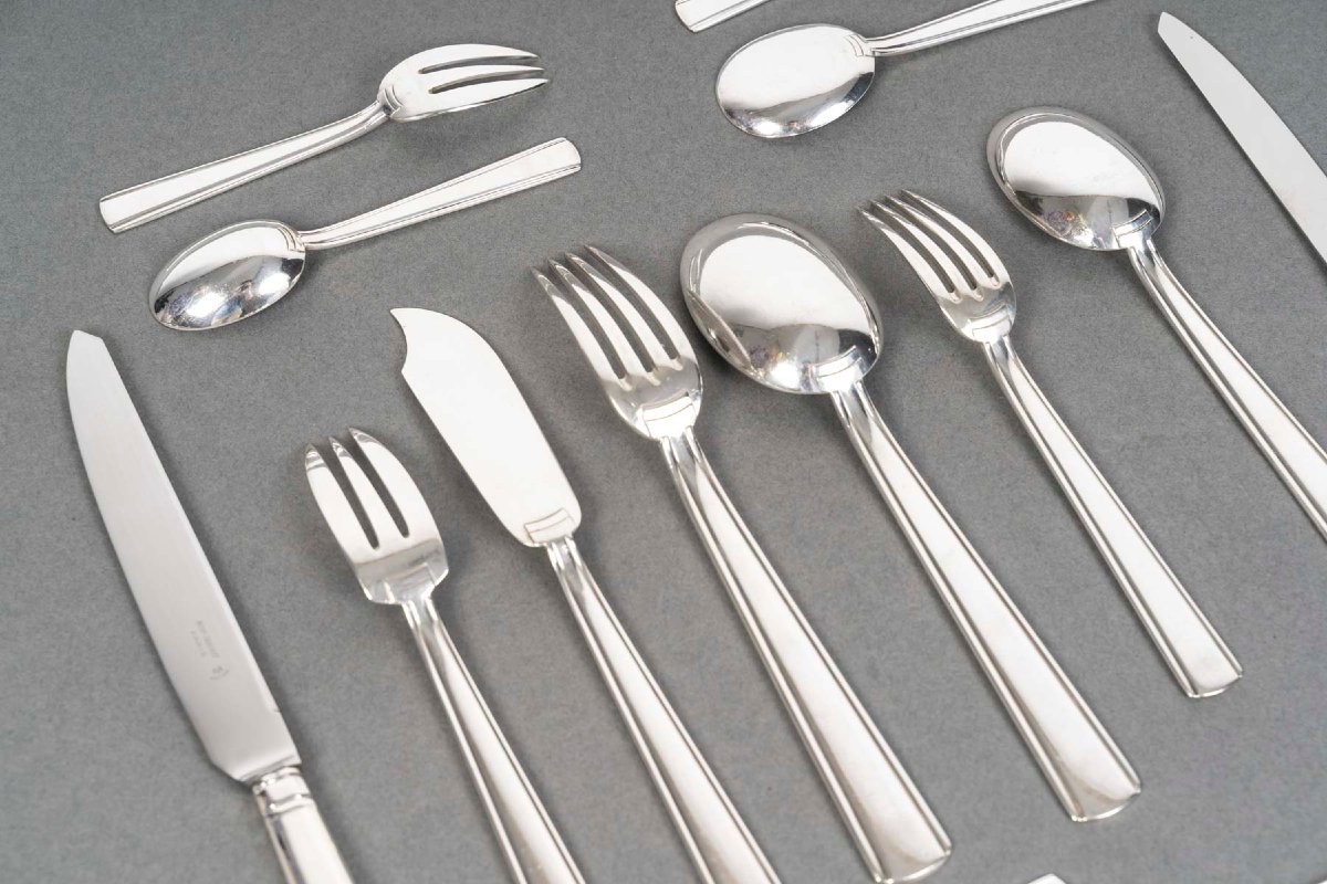  Bloch- Eschwege - Silver Cutlery Set 78 Pieces Art Deco-photo-5