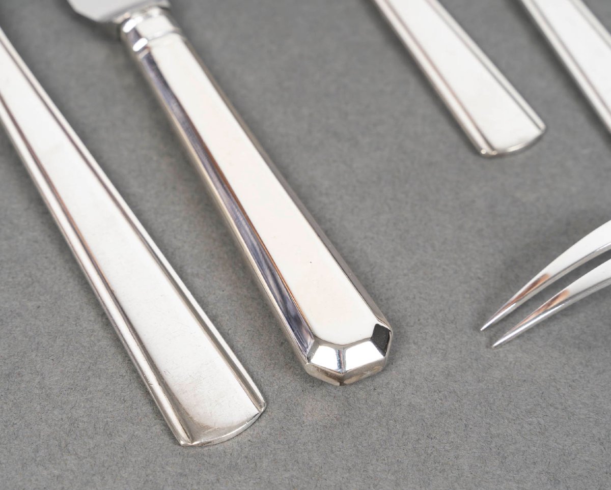  Bloch- Eschwege - Silver Cutlery Set 78 Pieces Art Deco-photo-7