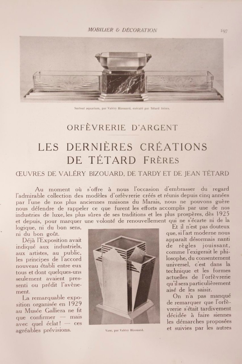 Jean Tetard – Oval Covered Sugar Bowl With Handle In Solid Silver, Art Deco Period -photo-4