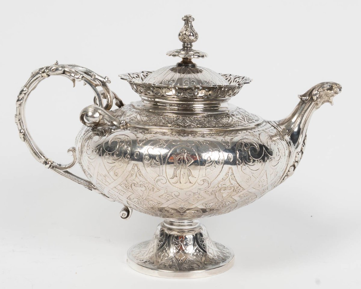 Froment Meurice - 4-piece Solid Silver Tea And Coffee Service – 19th Century-photo-4