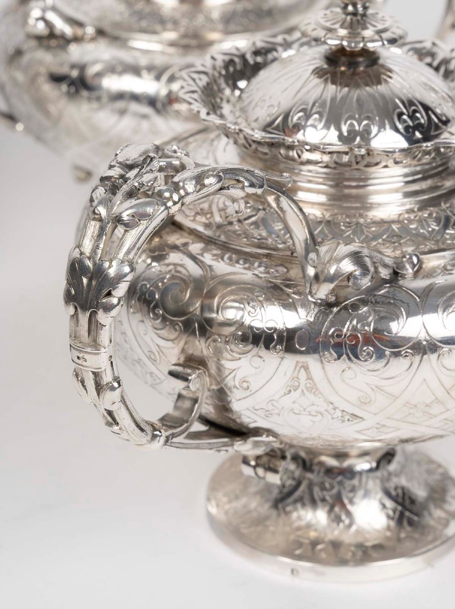 Froment Meurice - 4-piece Solid Silver Tea And Coffee Service – 19th Century-photo-6