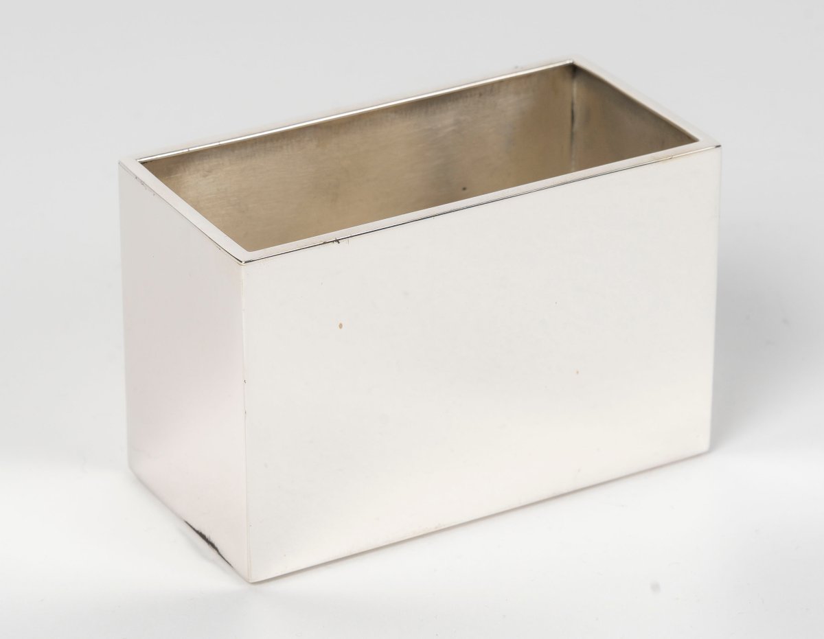 ARMANI CASA Service à thé et café moderniste, argent massif 1970/2000-photo-5