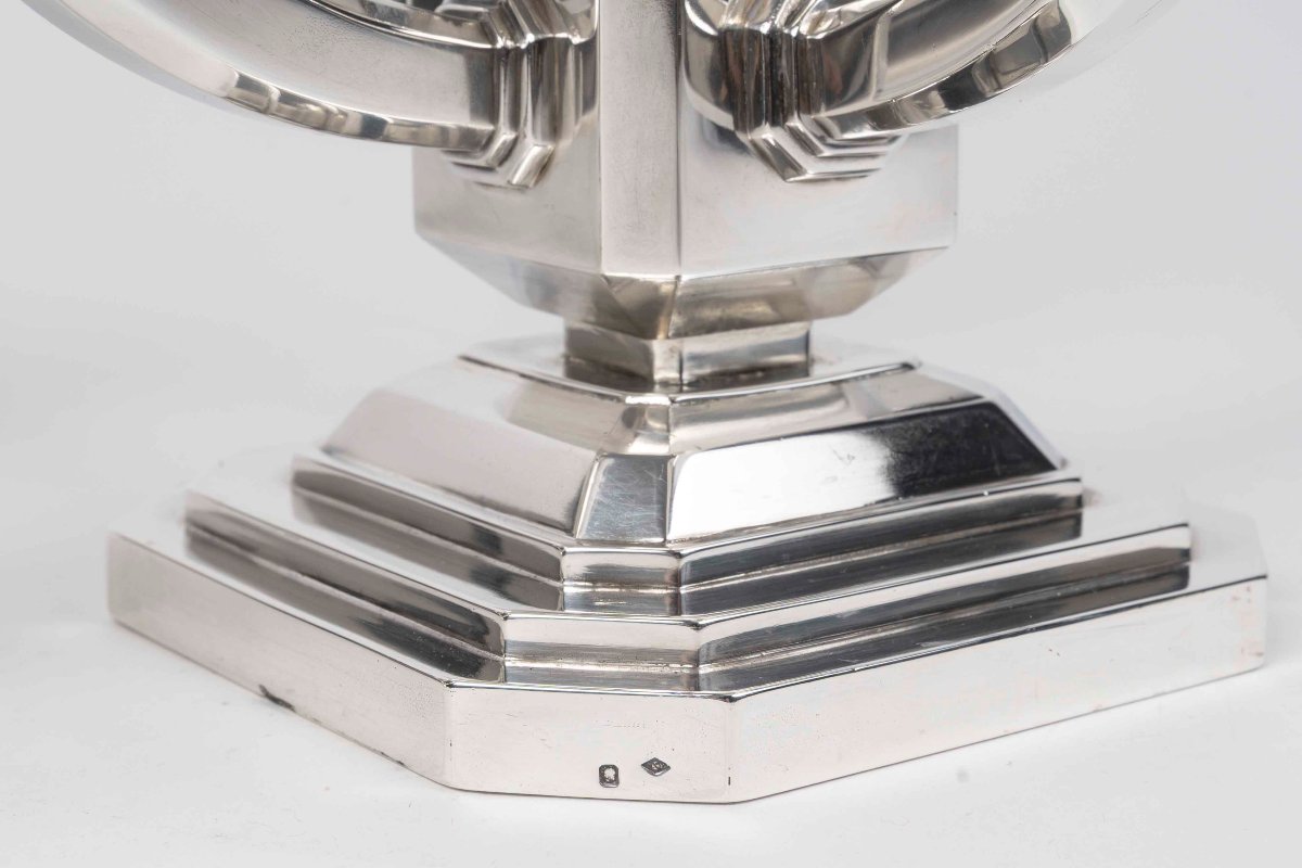 Ravinet d'Enfert – Pair Of Solid Silver Candelabra, Art Deco Period-photo-8