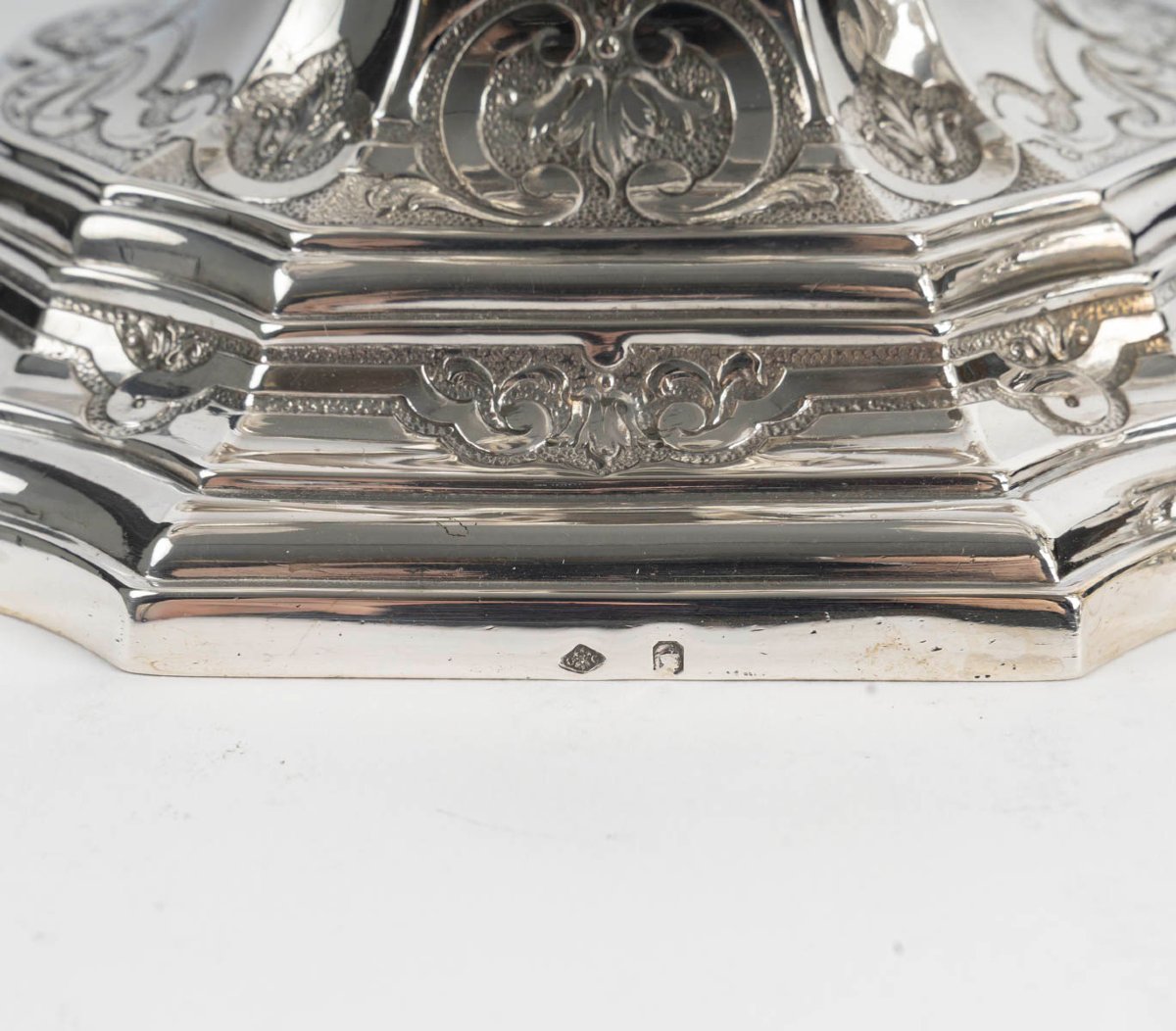 Charles Christofle Pair Of Candelabra Known As “table Ends” Solid Silver 19th Century-photo-7