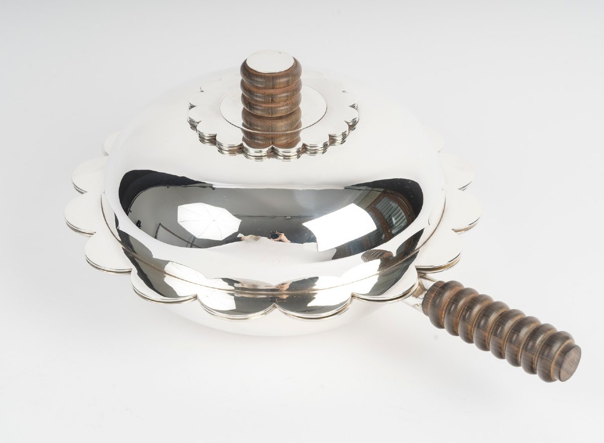 Jean Puiforcat - Covered Vegetable Dish, Solid Silver, Art Deco Period-photo-2