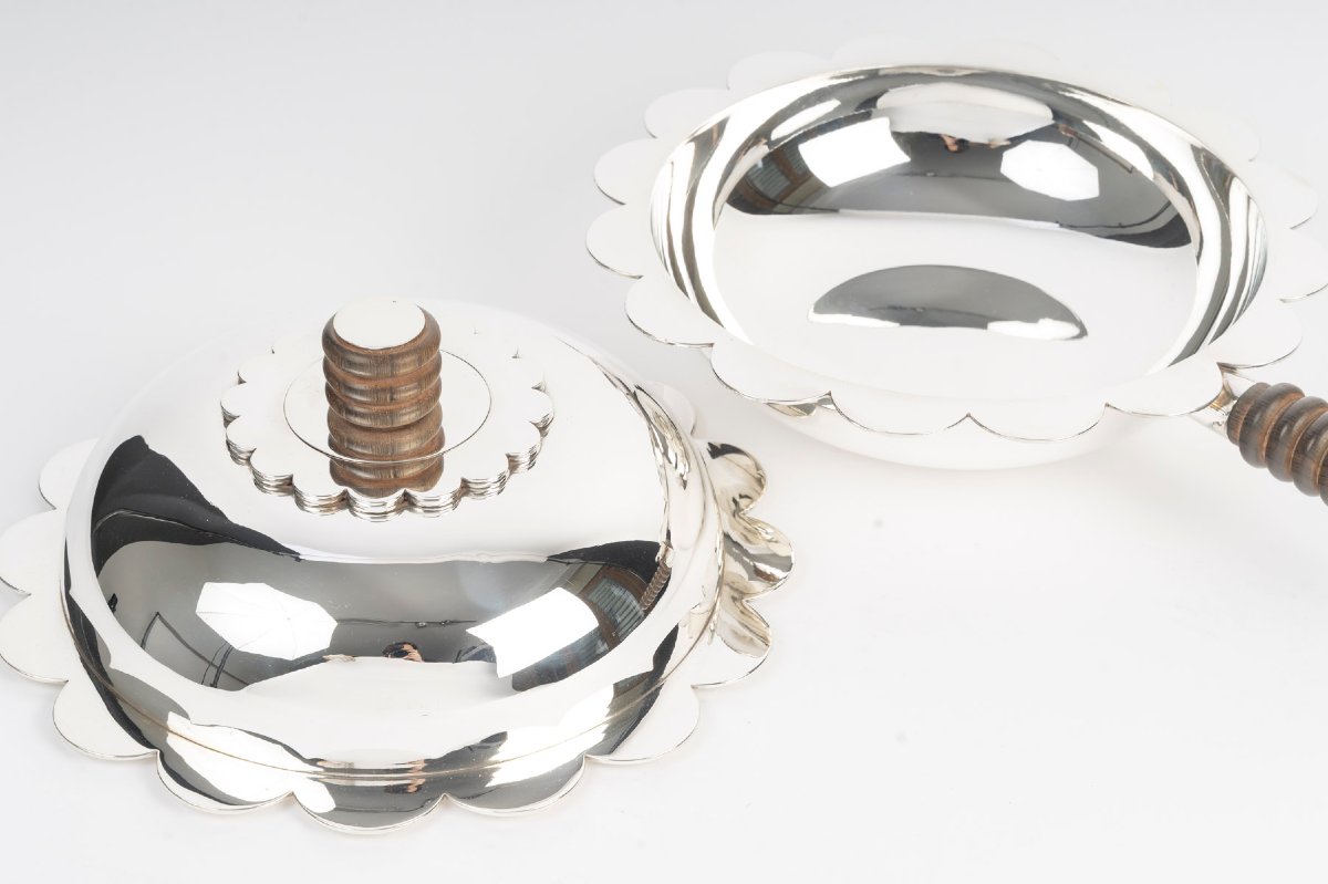 Jean Puiforcat - Covered Vegetable Dish, Solid Silver, Art Deco Period-photo-1