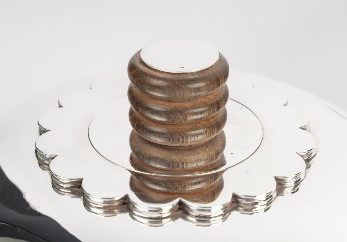 Jean Puiforcat - Covered Vegetable Dish, Solid Silver, Art Deco Period-photo-2