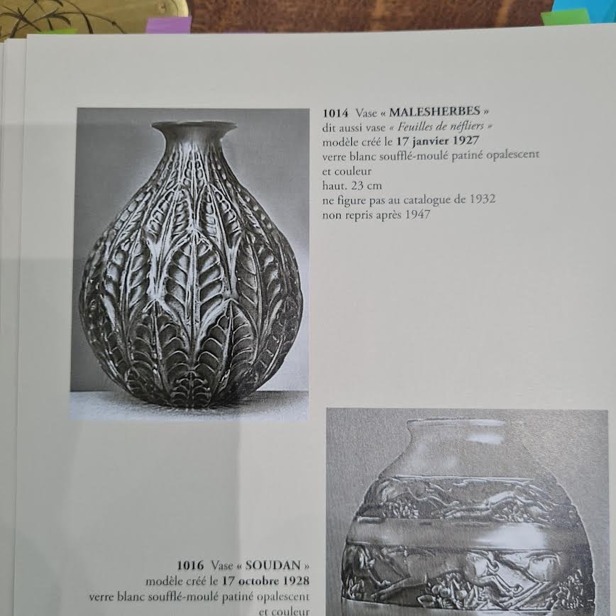 R. LALIQUE – VASE MALESHERBES  créé en 1927-photo-7