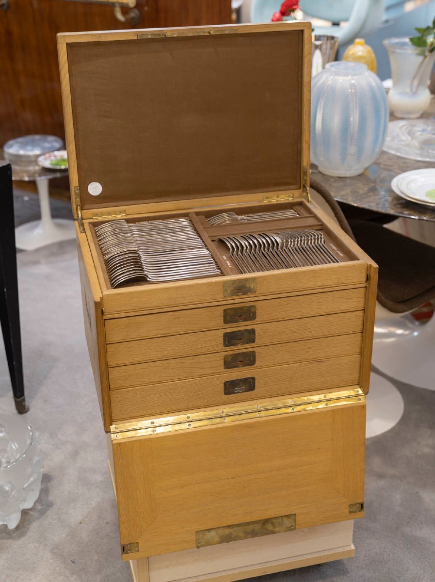 ORFEVRE SAVARY & FILS MENAGERE 191 PIECES EN ARGENT MASSIF EPOQUE 1930 -photo-7