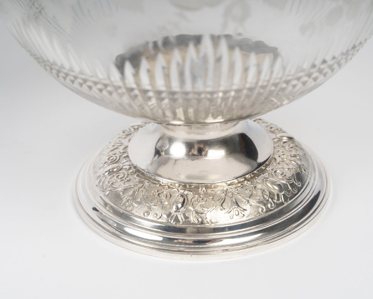 Armand Gross – Pair Of Crystal And Sterling Silver Ewers, Late 19th Century-photo-3