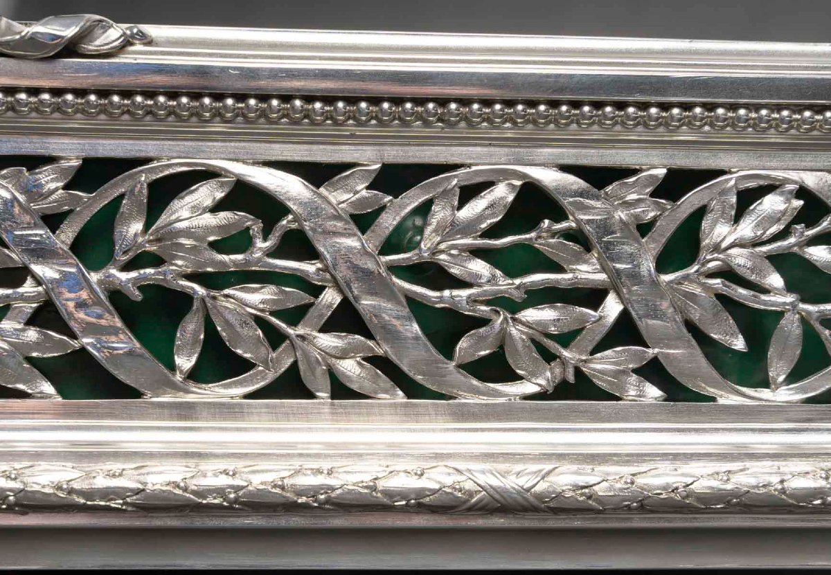 A.	AUCOC – Jardinière  en argent massif Epoque NAPOLEON III-photo-3