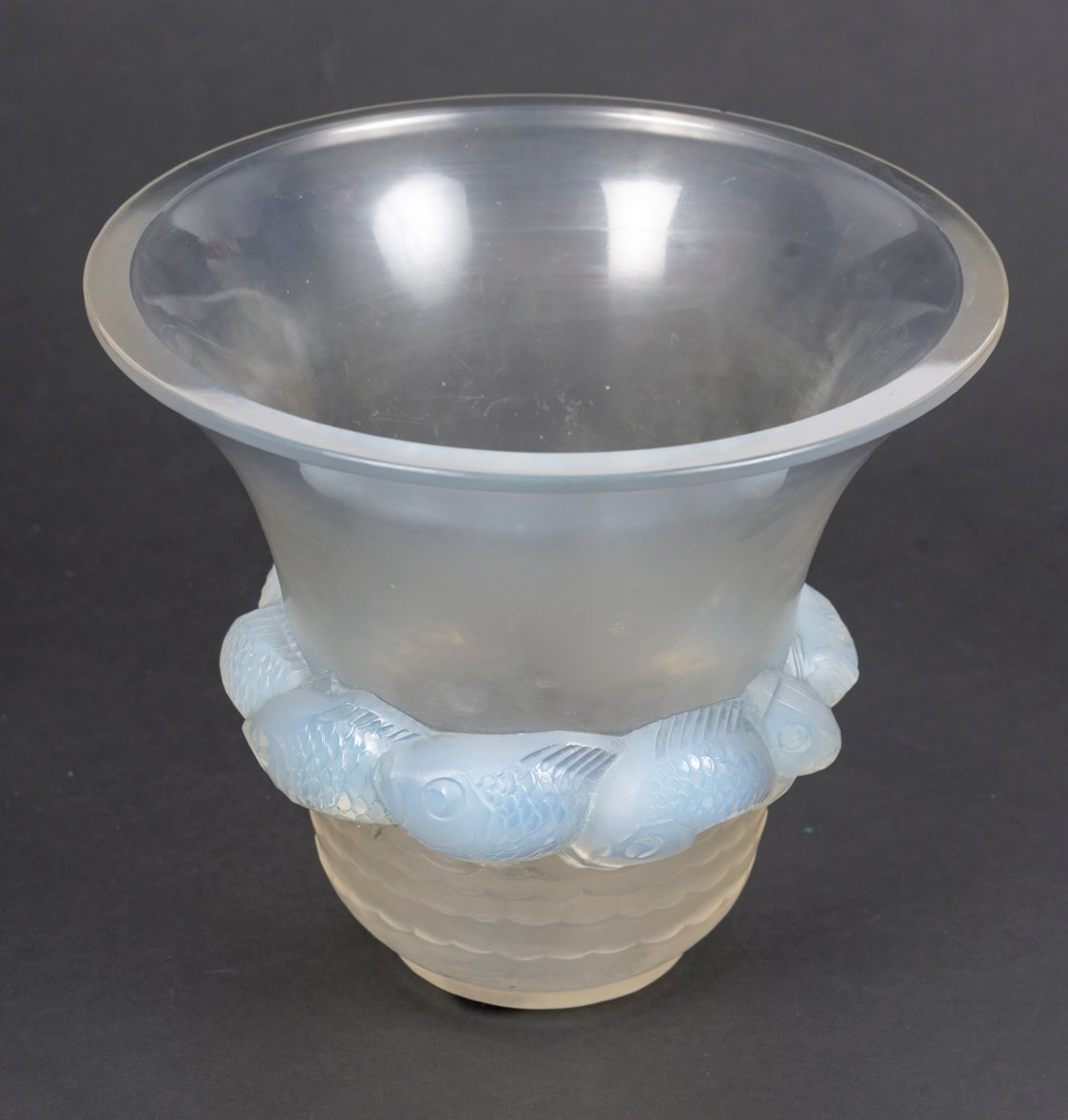 R.LALIQUE – Vase PIRIAC en verre créé en 1930-photo-2