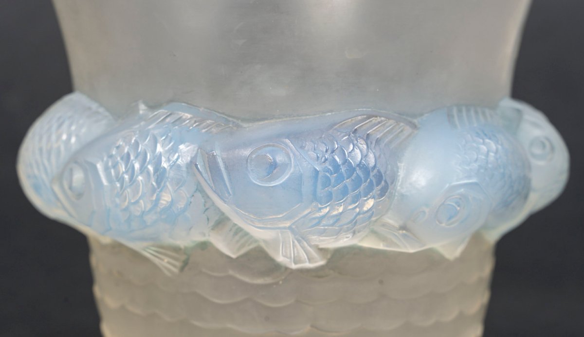 R.LALIQUE – Vase PIRIAC en verre créé en 1930-photo-3