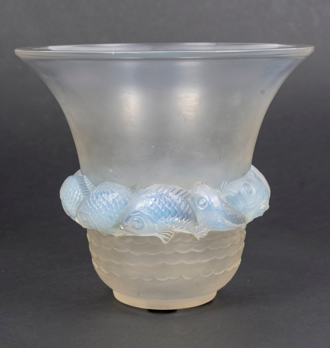 R.LALIQUE – Vase PIRIAC en verre créé en 1930-photo-1