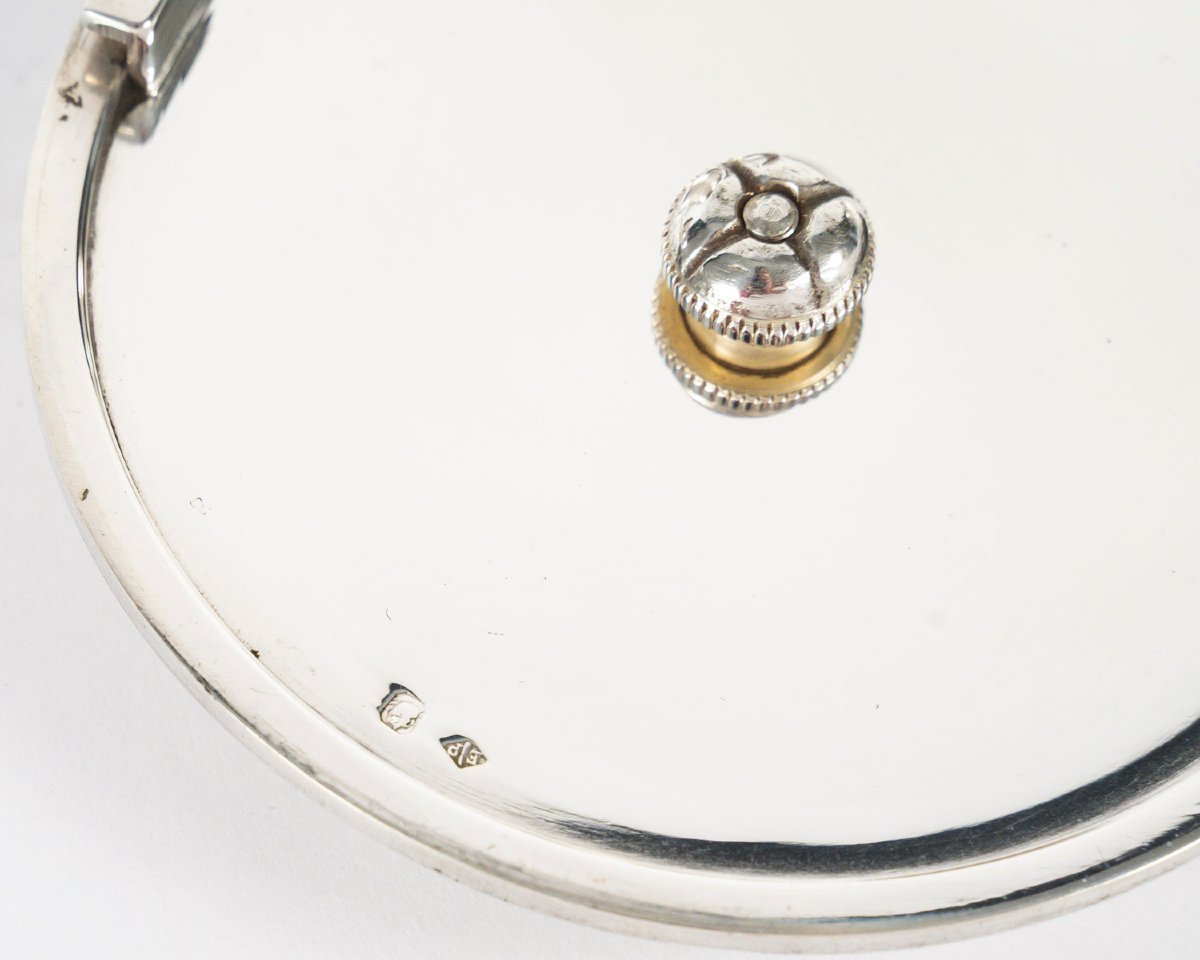 JEAN E. PUIFORCAT – Set de trois pièces THE/CAFE en argent massif Epoque ART DECO -photo-6