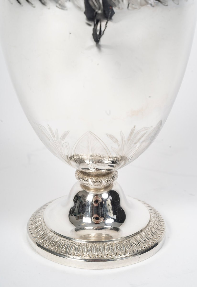 Ovoid Ewer In Sterling Silver, 2nd C0q Empire Period (1809-1818)-photo-4