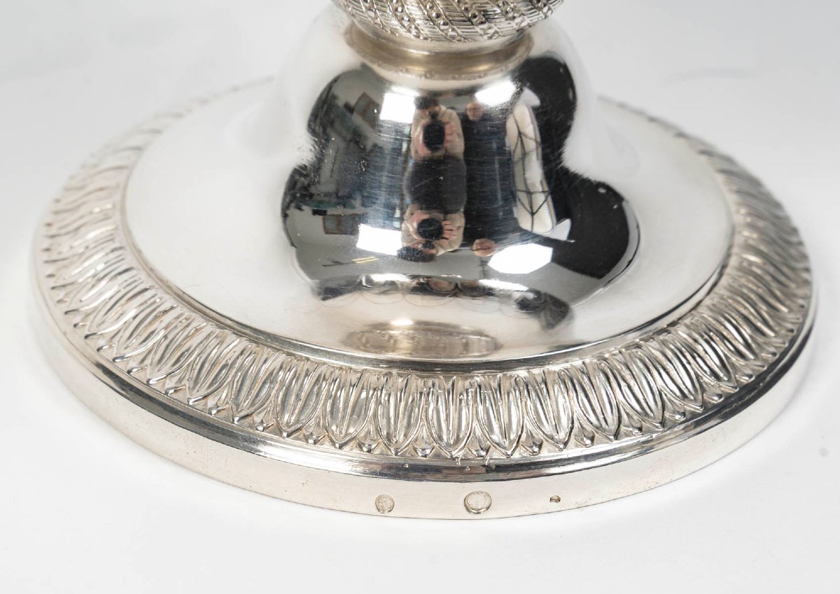 Ovoid Ewer In Sterling Silver, 2nd C0q Empire Period (1809-1818)-photo-5