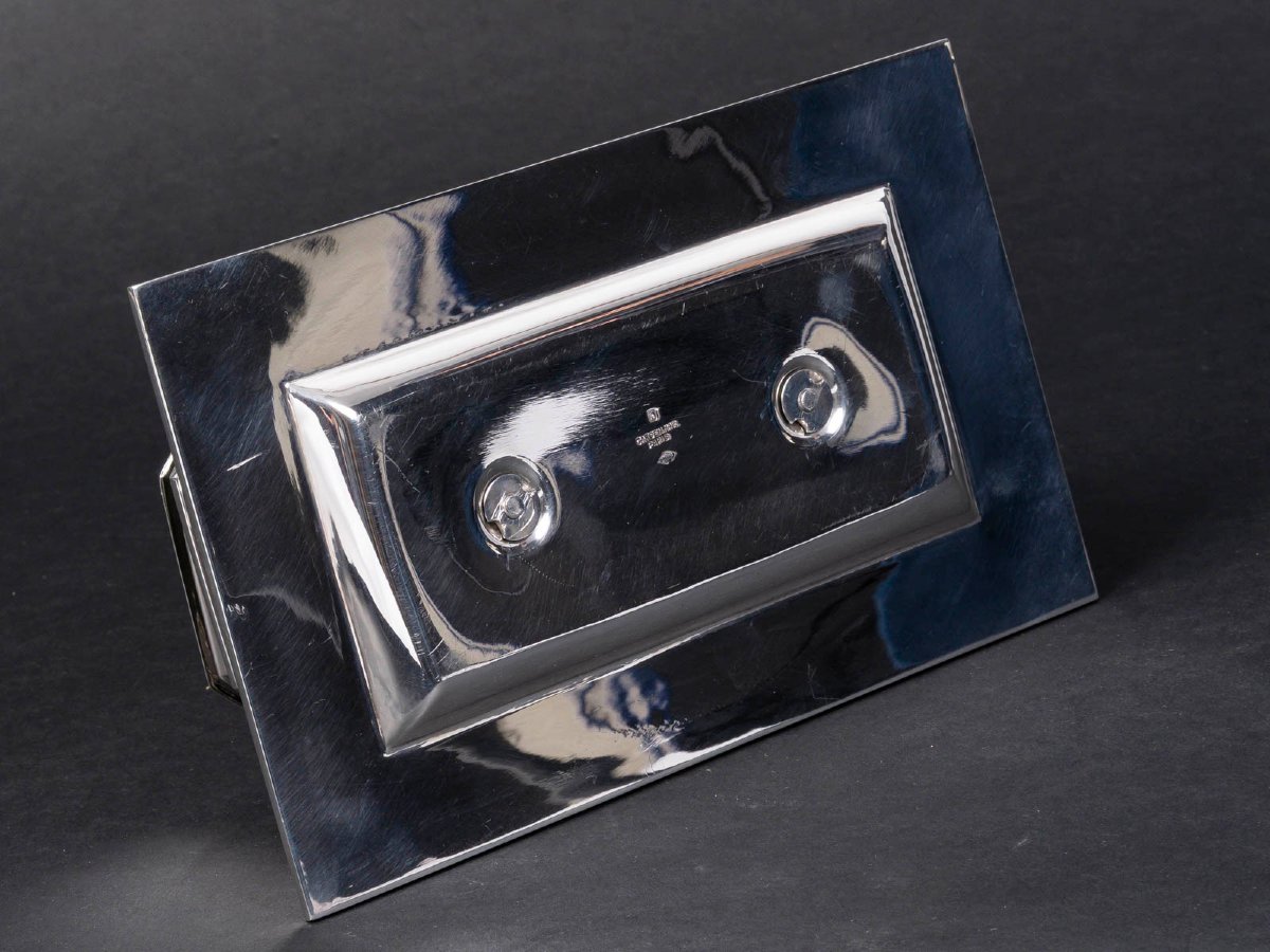  Cardeilhac – Saucière et sa doublure en argent massif Epoque ART DECO-photo-1