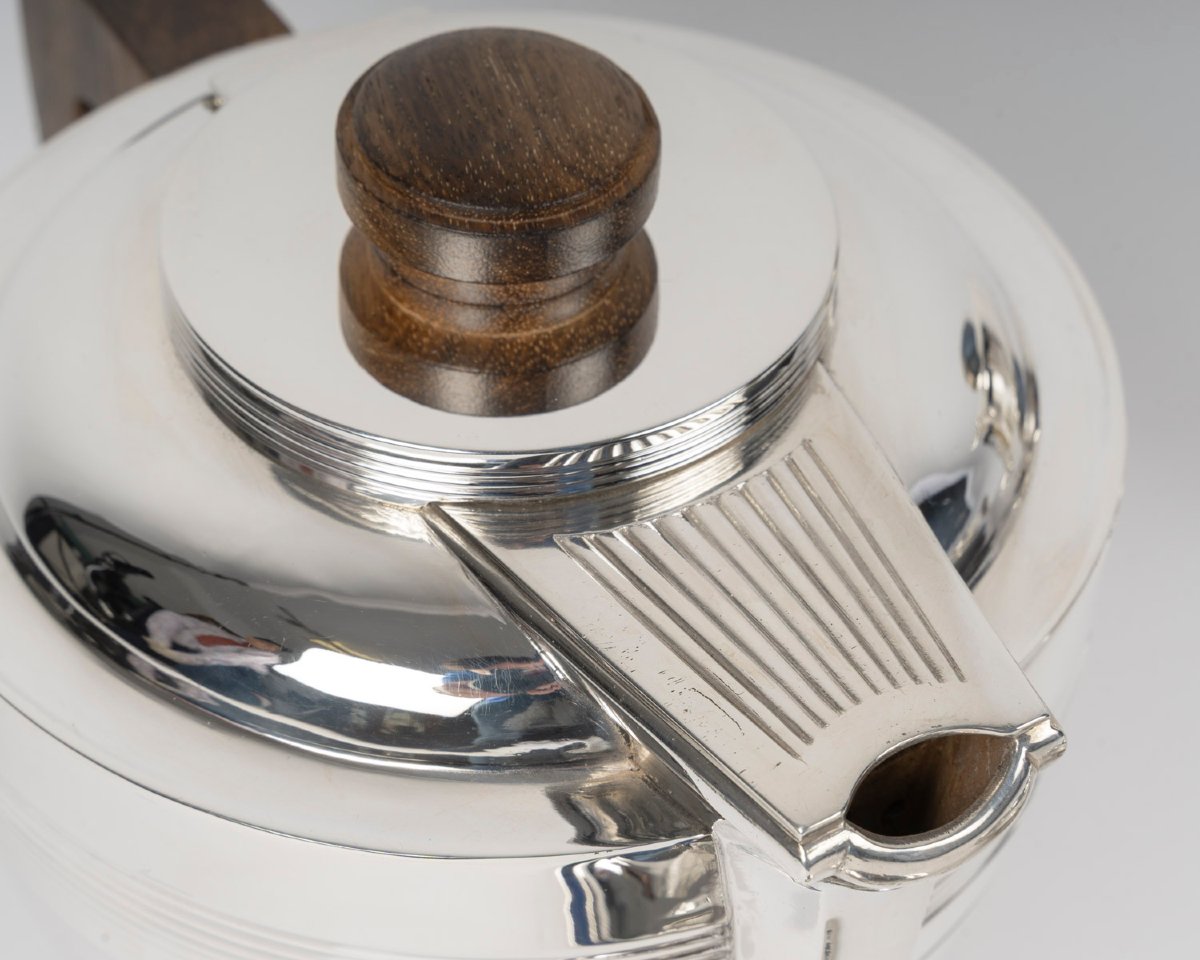 Boin Taburet 4-piece Solid Silver Tea/coffee Set, Art Deco Period-photo-2