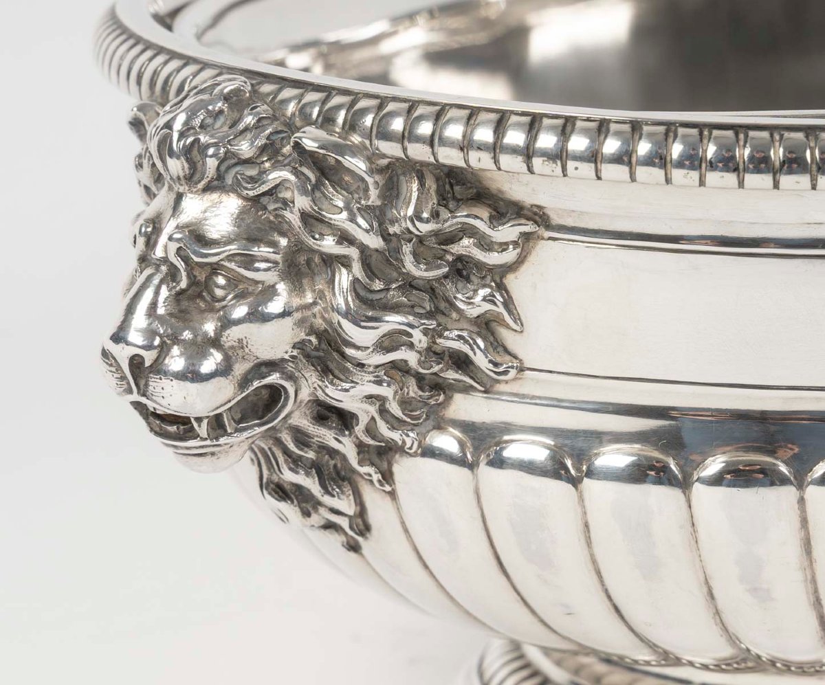 PUIFORCAT – JARDINIERE EN ARGENT MASSIF et sa doublure Circa début XXe-photo-3