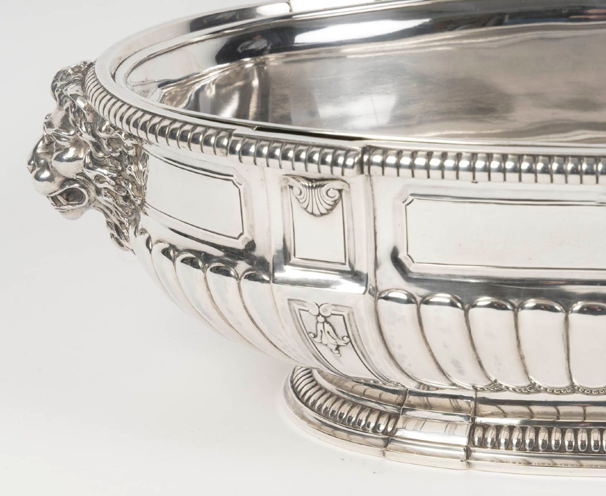 PUIFORCAT – JARDINIERE EN ARGENT MASSIF et sa doublure Circa début XXe-photo-7