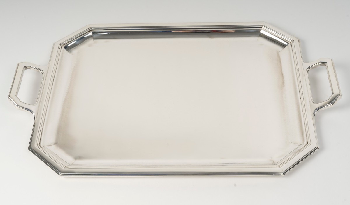 Jean E. Puiforcat - Art Deco Silver Tray Circa 1930