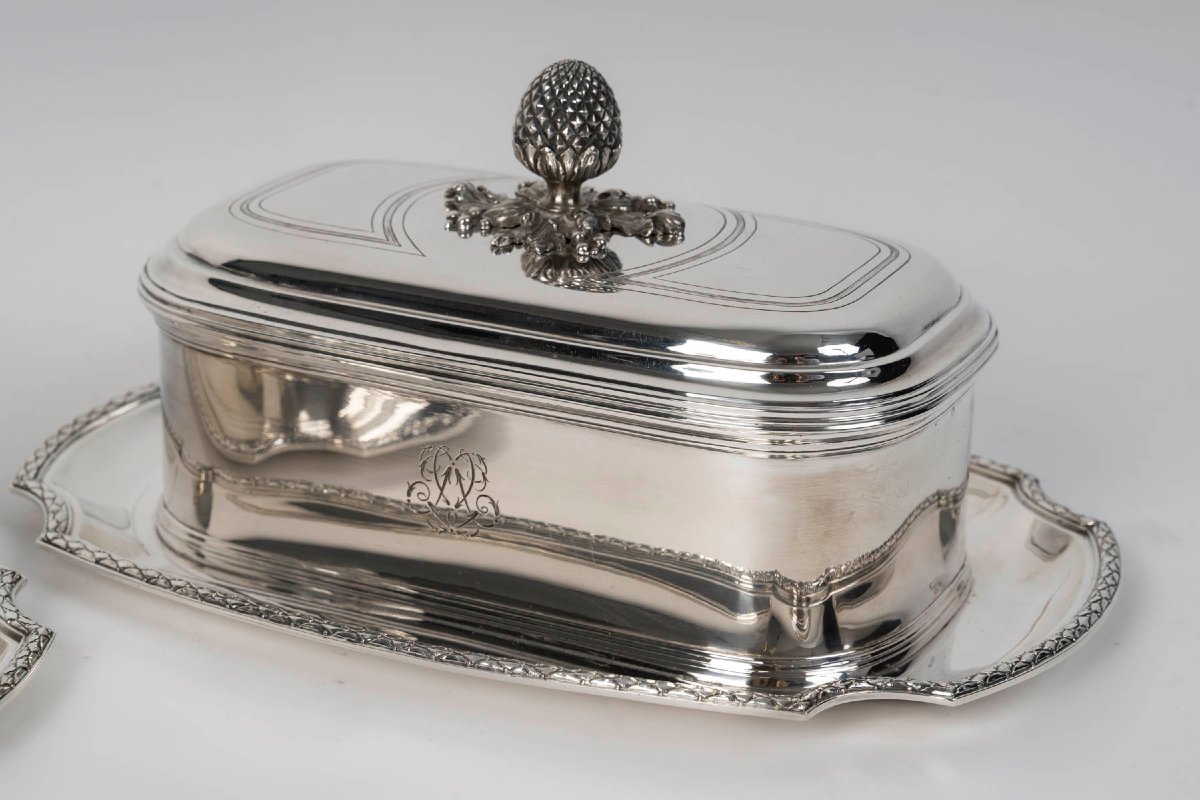 BOIN TABURET – Paire de terrines en argent massif XIXe