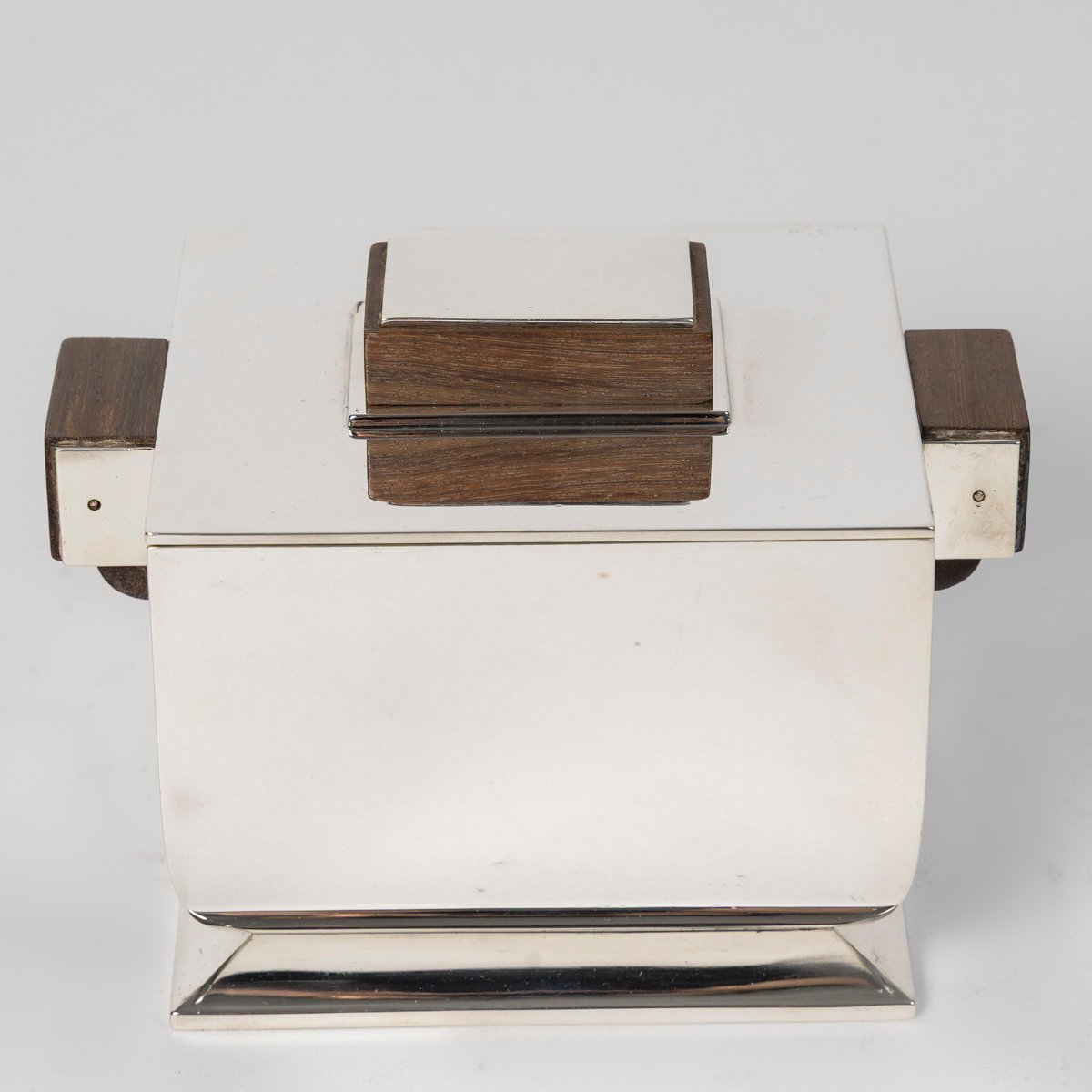 TETARD  FRERES - Service à thé et café Art déco en argent, modèle cubiste Circa 1925/1930-photo-3