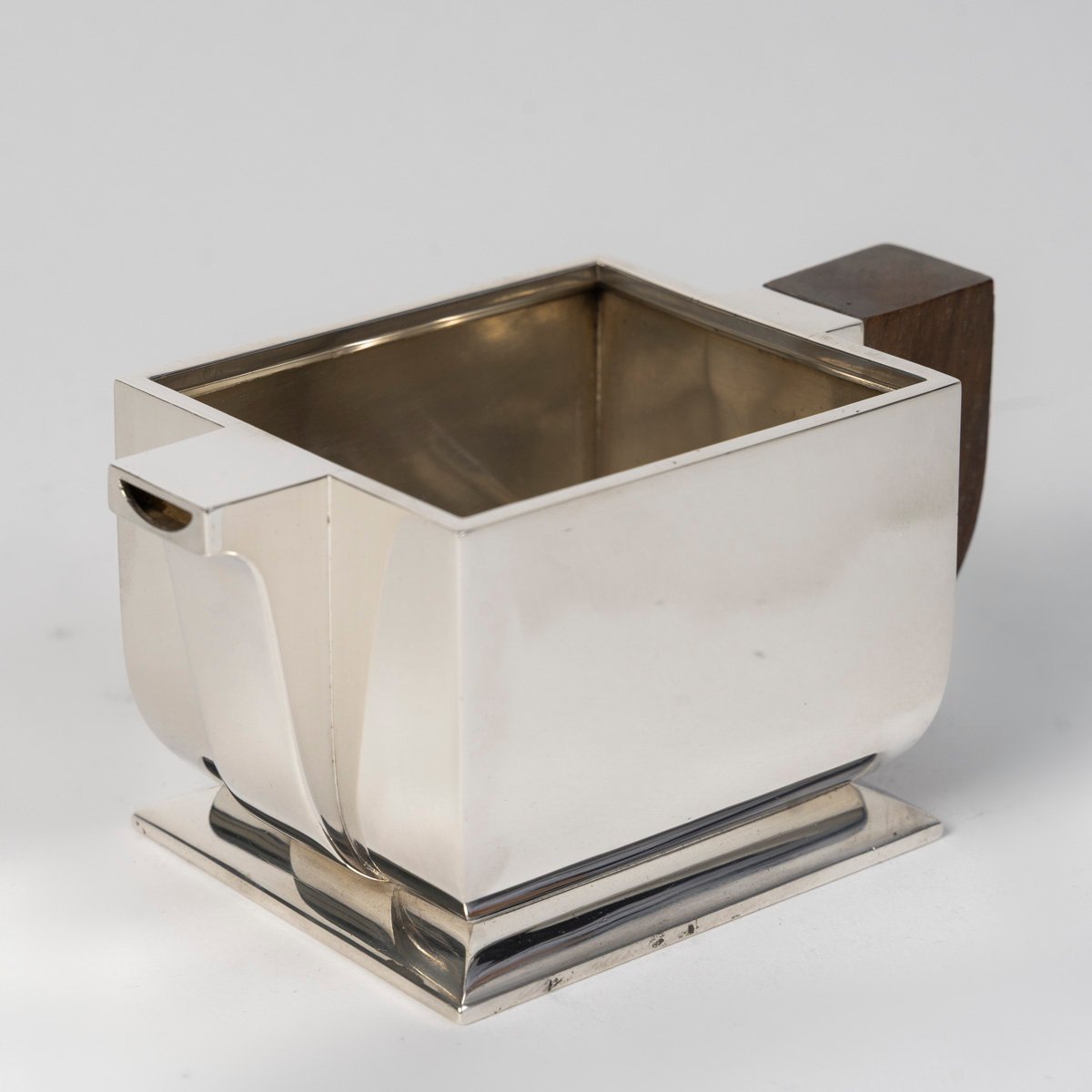 TETARD  FRERES - Service à thé et café Art déco en argent, modèle cubiste Circa 1925/1930-photo-6